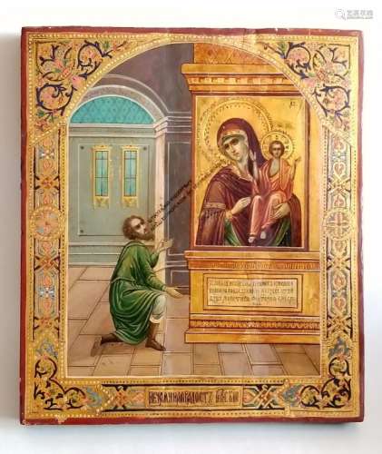 19C Russian Icon of the Annunciation