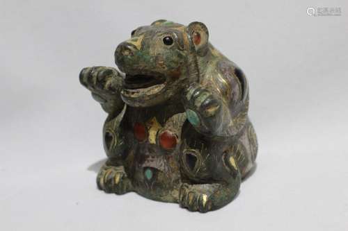 Chinese Bronze Bear , Han