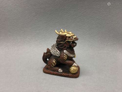 Chinese Bronze Dragon Paper Weight