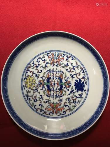 Chinese Doucai Porcelain Plate