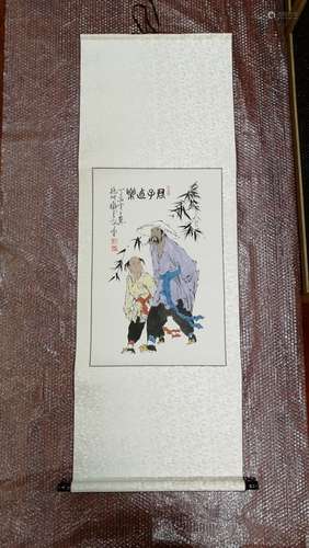 Chinese Ink Color Scroll Painting