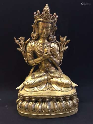 Chinese Gilt Bronze Buddha