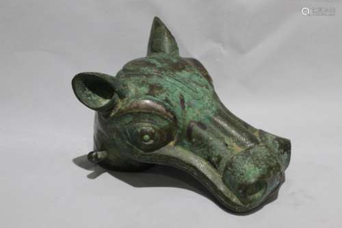 Chinese Bronze Lamb Head