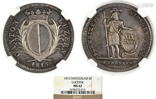 瑞士 1813   4F 銀幣 (Lucerne)