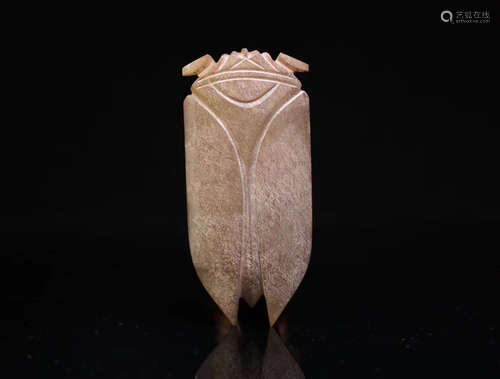 206BC-220AD, A CICADA DESIGN HETIAN JADE, HAN DYNASTY