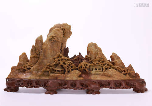 CHINESE SOAPSTONE CARVED SCHOLAR'S ROCK