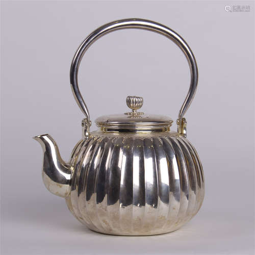 JAPANESE SILVER TEA POT