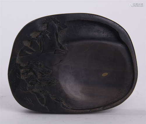 CHINESE DUAN STONE ROUND INKSTONE