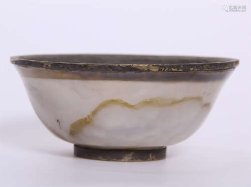 CHINESE AGATE BOWL LIAO JIN DYNASTY