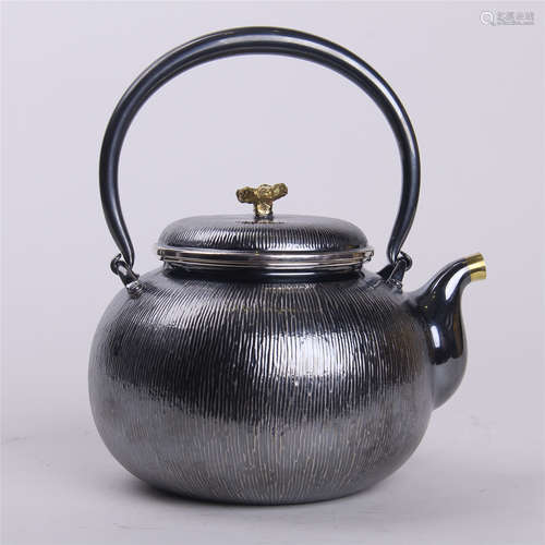 JAPANESE SILVER TEA POT