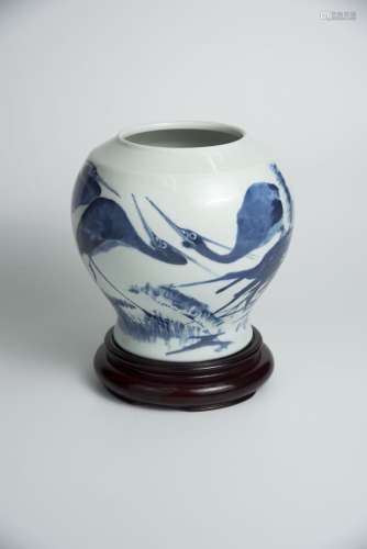 Blue and White Morning Dew VaseMark of Huagn Maijiu