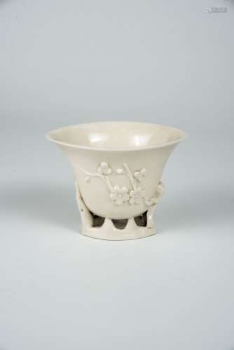Qing, A Dehua Vase with Plum Blossom