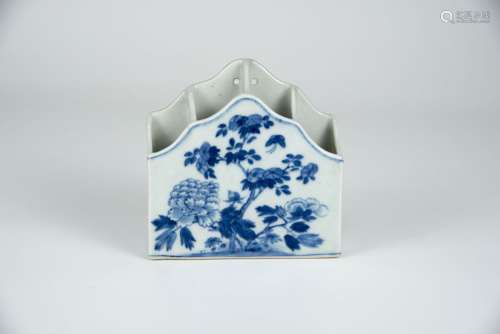 Daoquagn, Blue and White Wall-Hung Floral Vase
