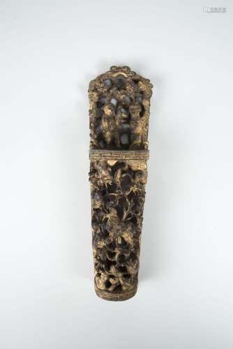 Qing, Qianlong, Wood Carved Figures