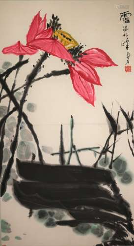 A Chinese Painting Scroll, Pan Tian Shou