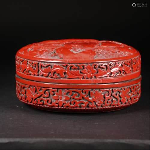 A Chinese Cinnabar Lacquered box