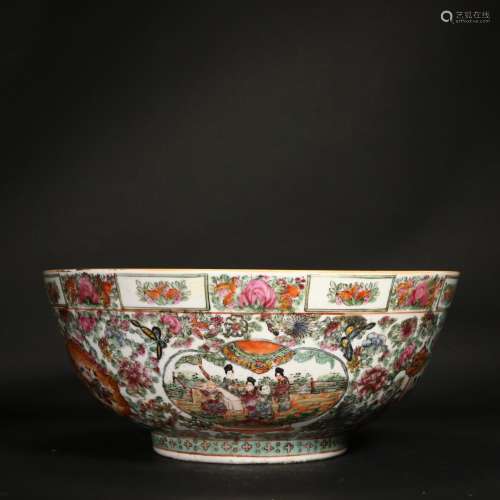 A Chinese Large Cantonese Famillie Rose Bowl