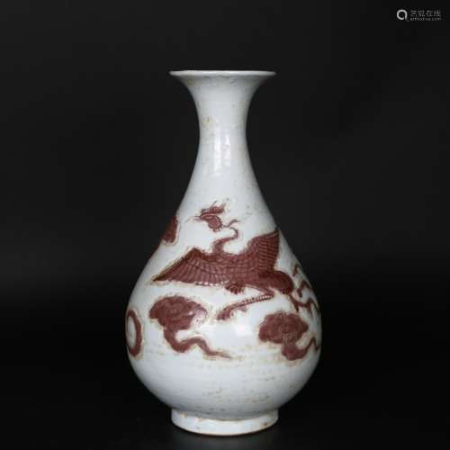 A Chinese Under-Glazed Red Porcelain Vase