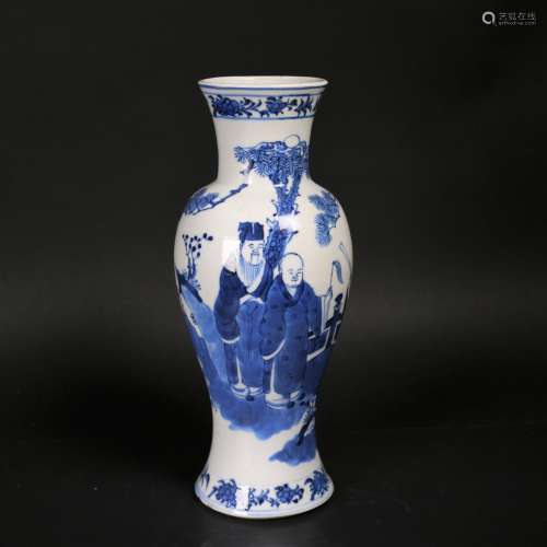 A Chinese blue and white vase,Kangxi period
