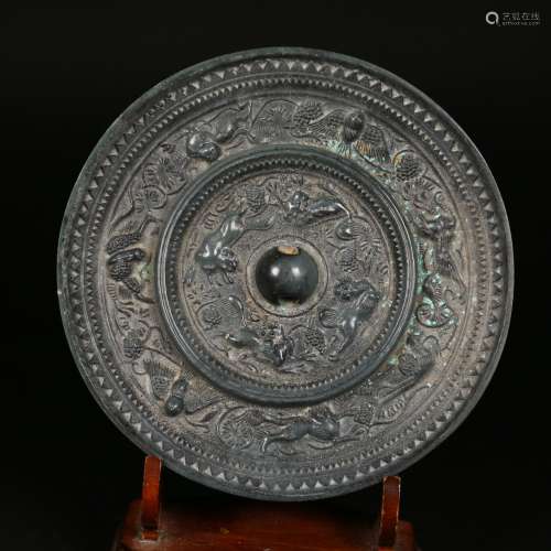 A Chinese antique bronze mirror