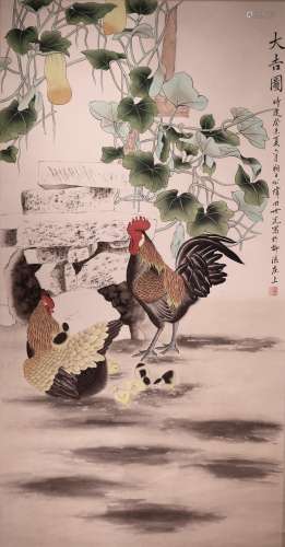 A Chinese Scrolled Painting, Tian Shi Guang