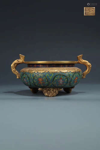 Chinese Cloisonne Censer