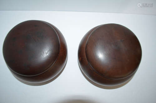 Pair of Wood Game Boxes