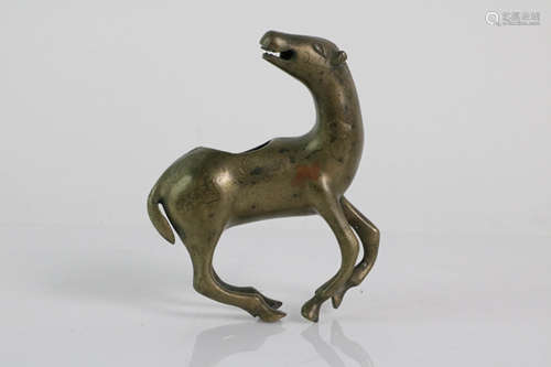 Chinese 19th C. Bronze Deer