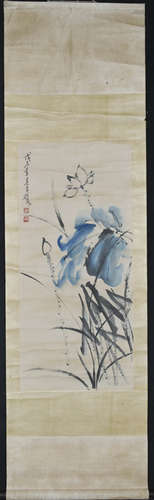 Chinese Ink/Color Scroll Painting, Signed