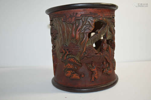 Chinese antique Bamboo Brush Pot