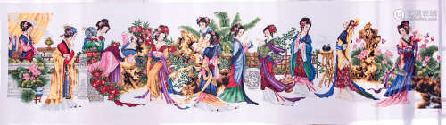 Qin Qi Shu Hua 12 Women Hand Made Embroidery