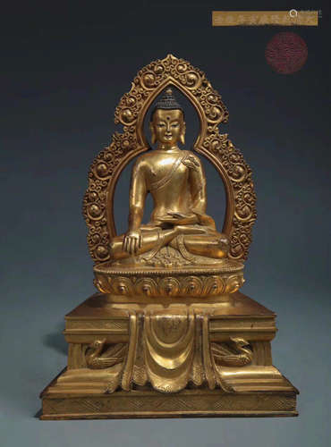 Chinese Gilt Bronze Buddha