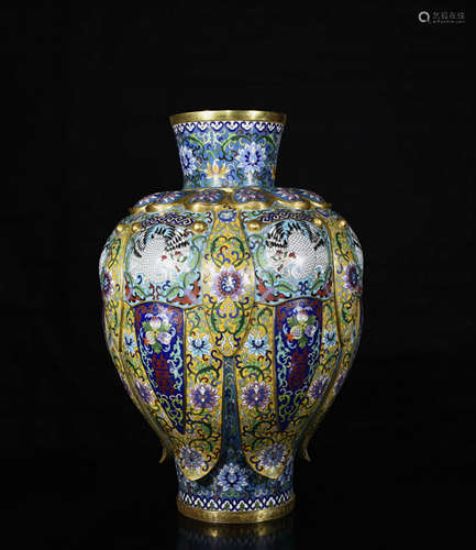 Chinese Bronze Enamel Vase