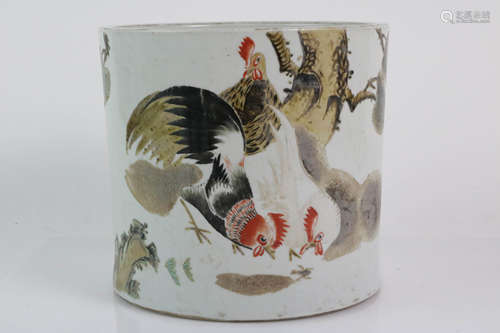 Chinese Republic Brush Pot