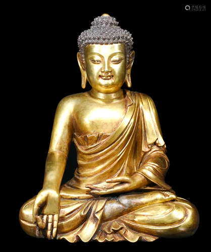 Chinese Gilt Bronze Buddha