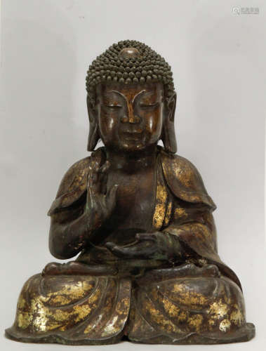 Chinese Large Bronze w/ Gilt Splash- Sold to Kalu
