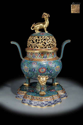 Chinese Cloisonne Censer