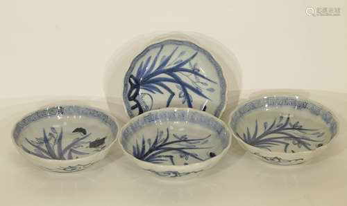 4 Pieces of Chinese Porcelain Dishes