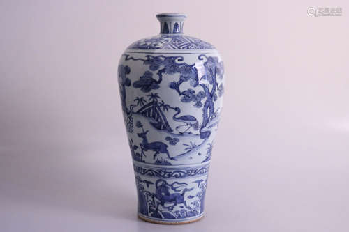 Chinese Blue And White Porcelain Vase