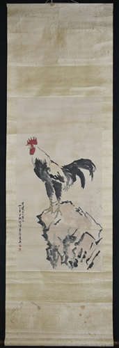 Chinese Ink/Color Scroll Painting,Signed