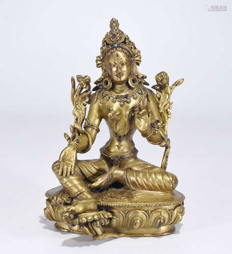 Chinese Gilt Bronze Buddha