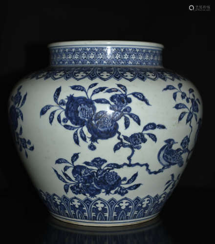 Chinese Blue And White Porcelain Jar