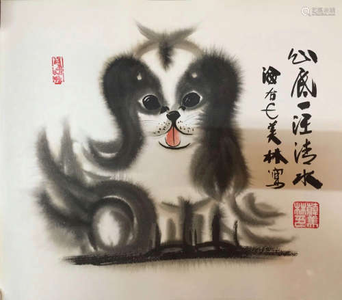Chinese Painting On Paper,Signed