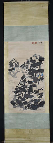 Chinese Ink/Color Scroll Painting, Signed