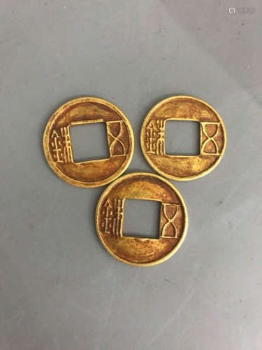 3 Chinese Gold Coins
