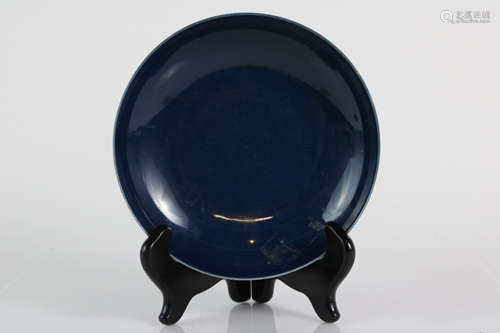 Chinese Blue Glazed Dish