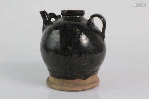 19th C. Yixing Zisha Pitcher w/Jun Glaze