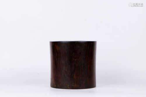 A chinese rosewood zitan brush pot