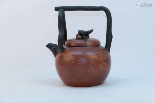 A chinese 19th zi-sand pot