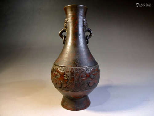 A chinese ming dynasty bronze bottle